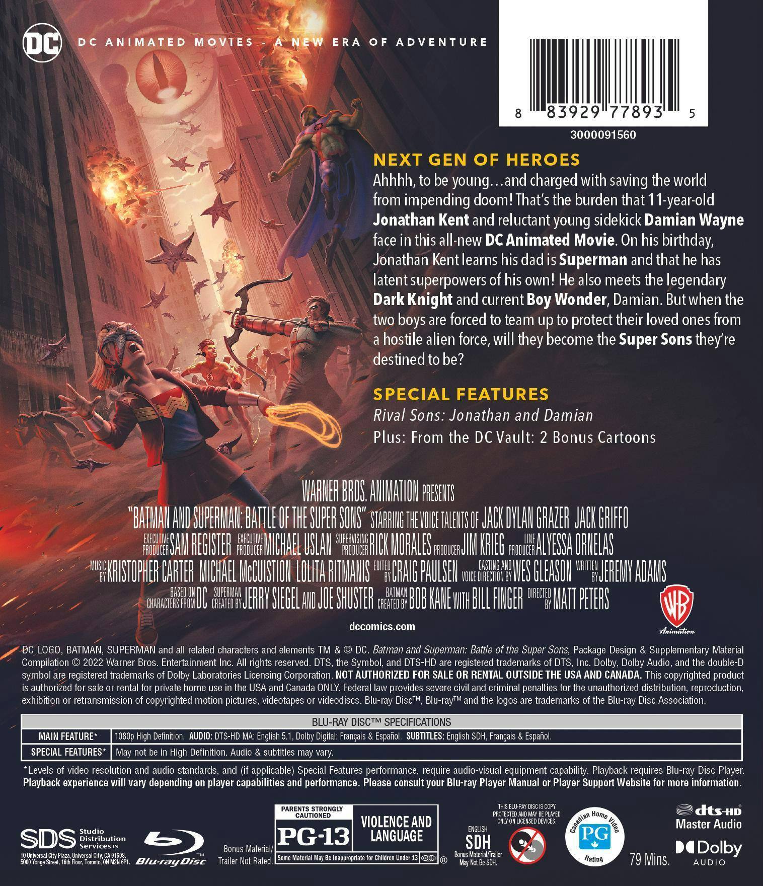 Back. Batman and Superman: Battle of the Super Sons [Blu-ray].
