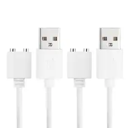 Unique Bargains - Magnetic USB DC Charger Cable, 7mm, 2.6ft, USB, Single Polarity, 2pcs - for Rechargeable Toys & Toothbrush - White