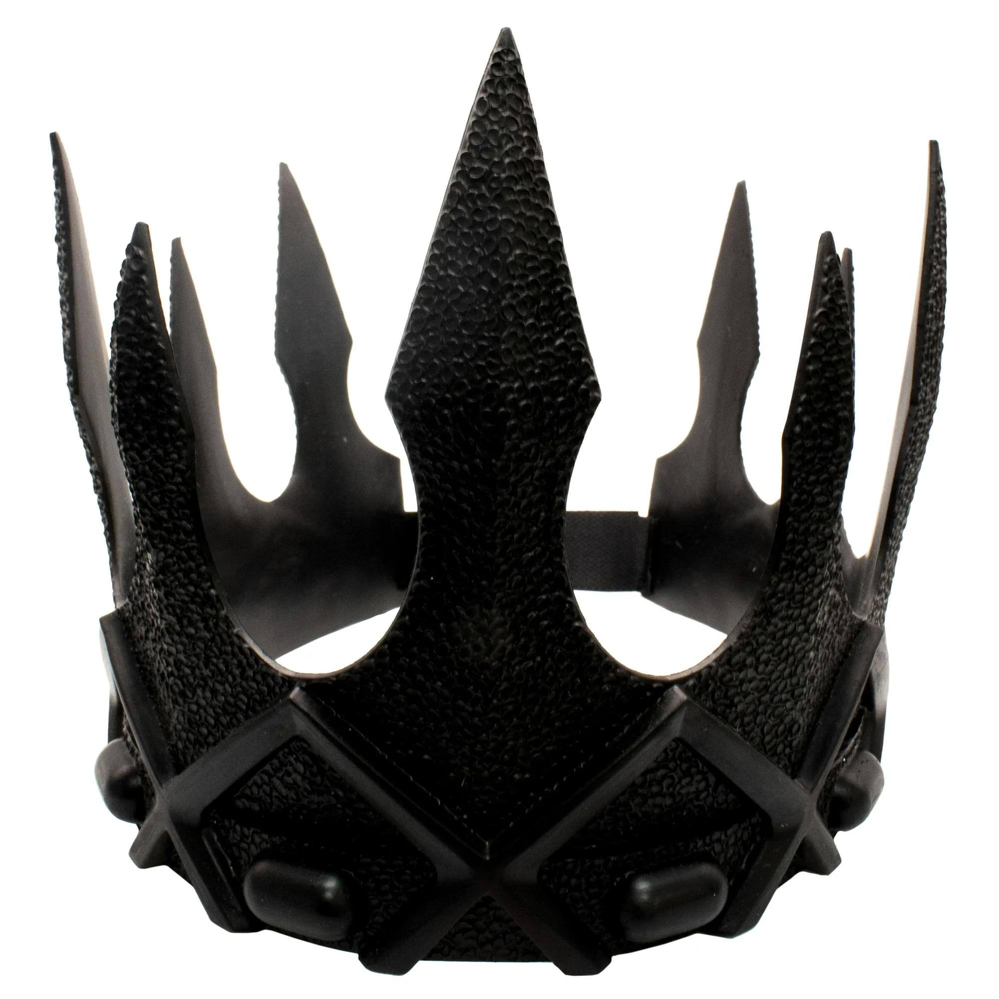 Alt View 1. Underwraps - Evil King's Black Adjustable Foam Crown Adult Costume Accessory - Black.