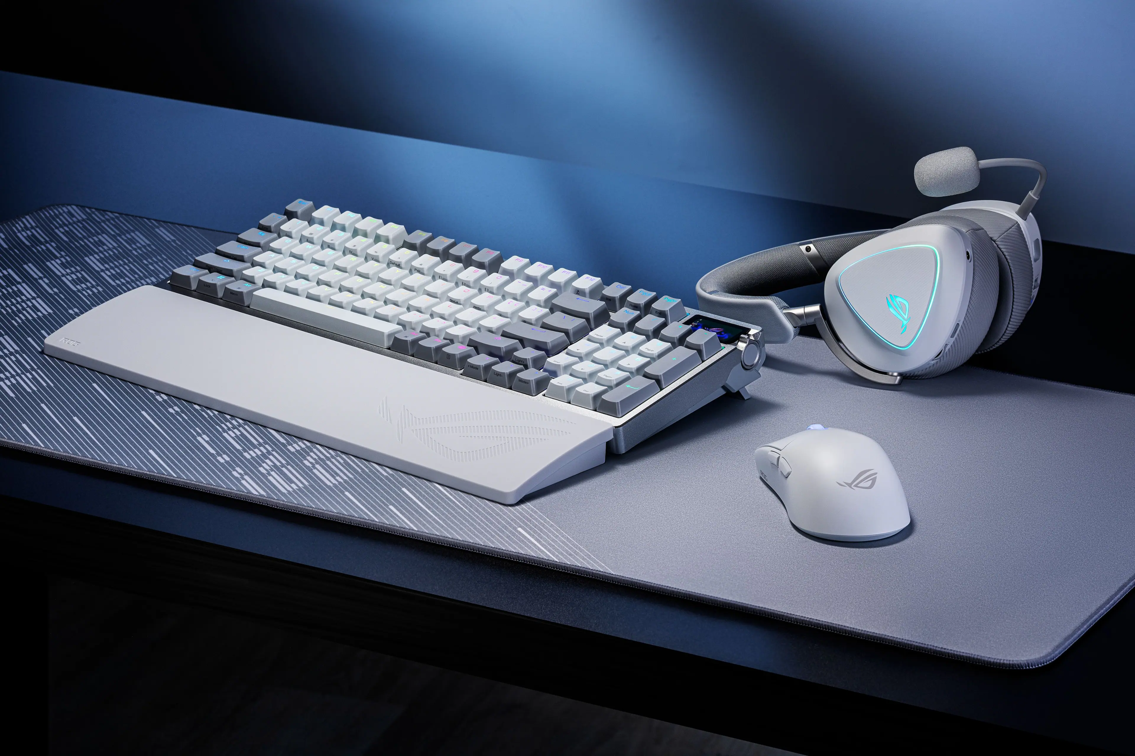 Alt View 4. ASUS - ROG Azoth 96% Wireless Magnetic Hall Effect RGB Gaming Keyboard with Hot-Swappable ROG HFX V2 Switches - White.