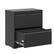 Back. Mirfee - 2-Drawer Lateral File Cabinet with Lock, for Letter/Legal/A4/F4 Files - Black.