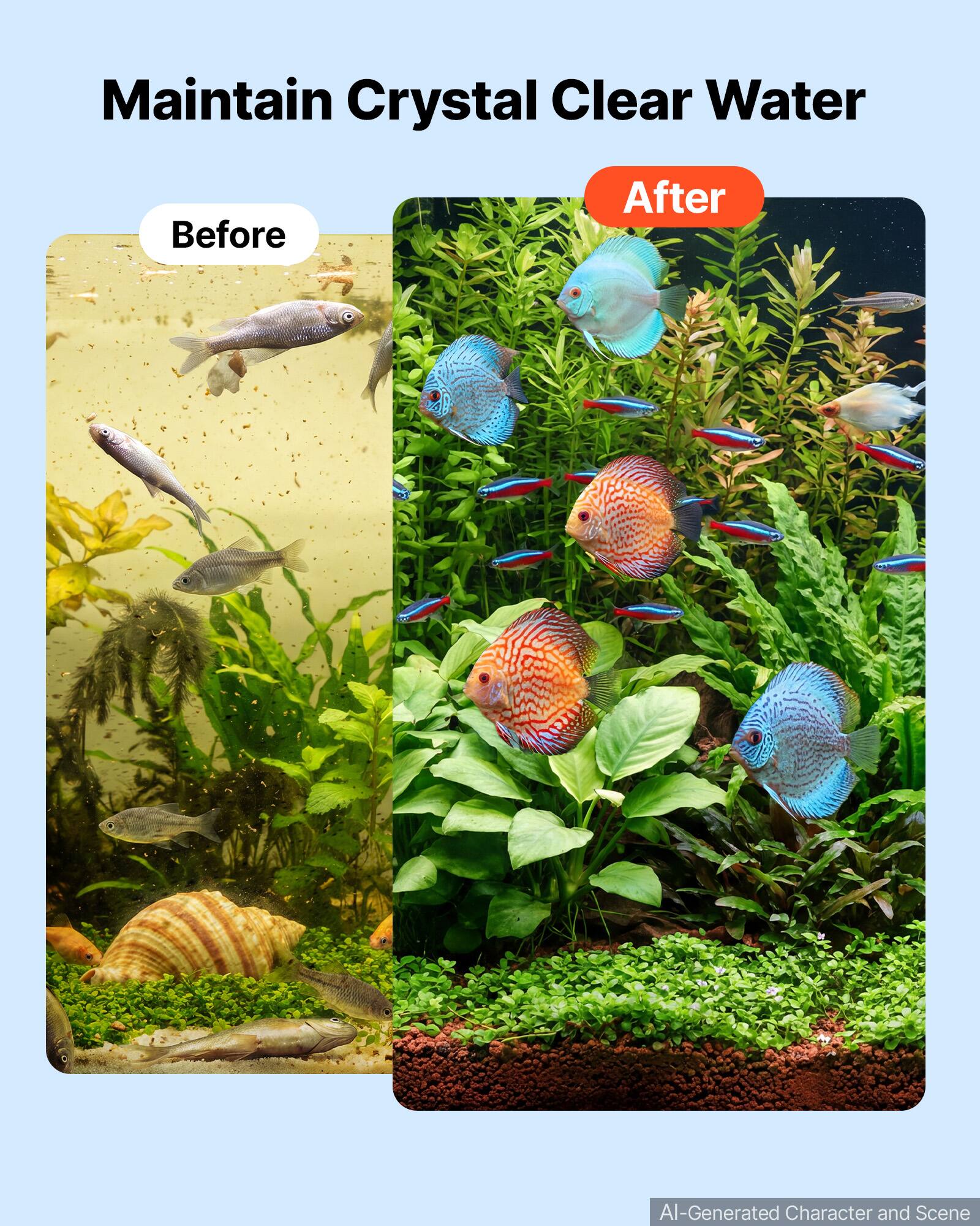 Maintain Crystal Clear Water

Before

After

AI-Generated Character and Scene