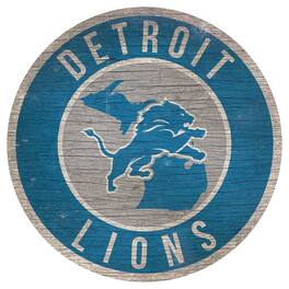Fan Creations - Detroit Lions 12'' x 12'' State Circle Sign - Multicolor