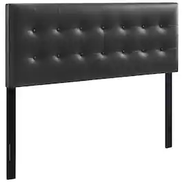 Emily Upholstered Vinyl Full Headboard by Modway - Black