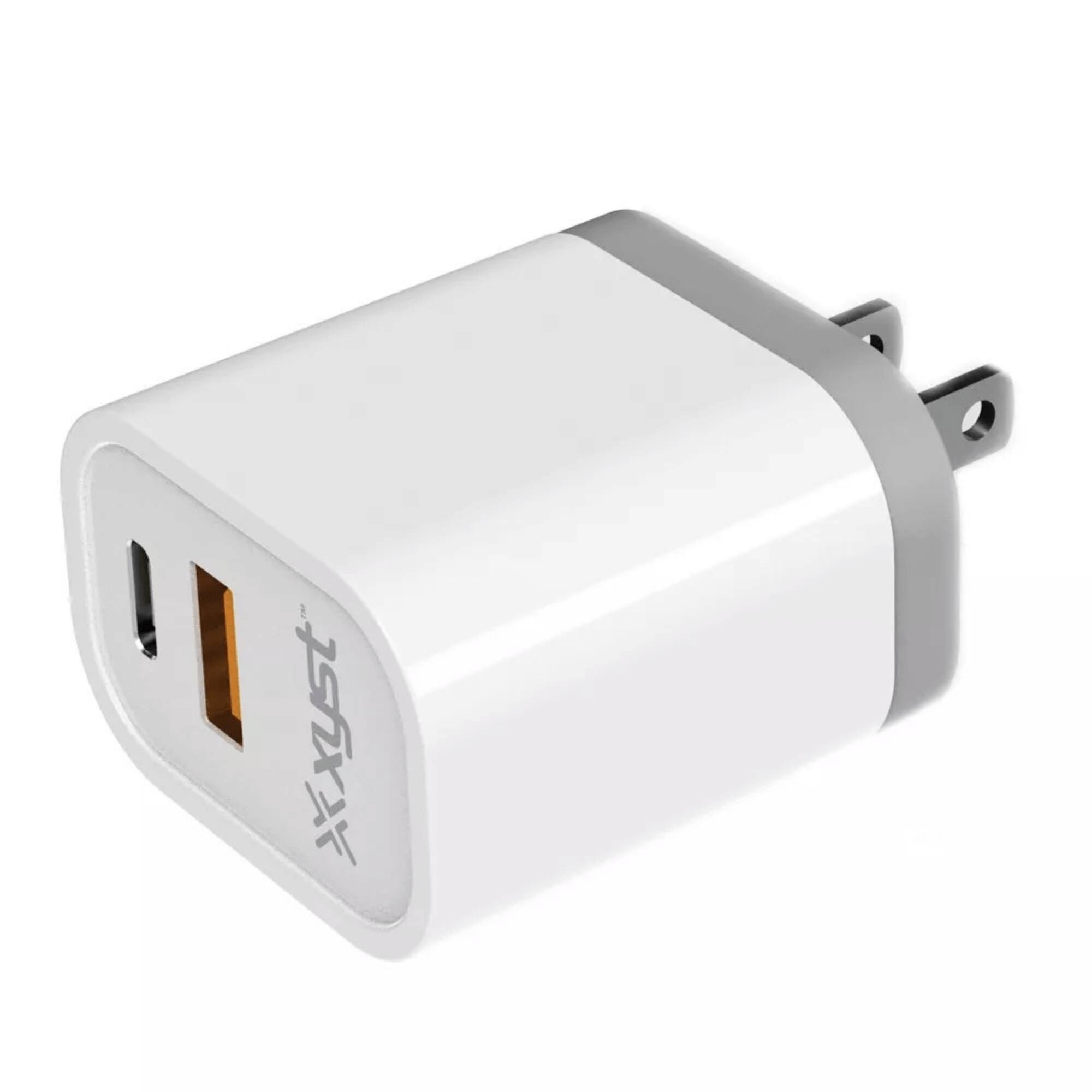 Alt View 1. Xyst - 3.4-Amp Dual USB Wall Charger with USB Port and USB Type-C Port - White.