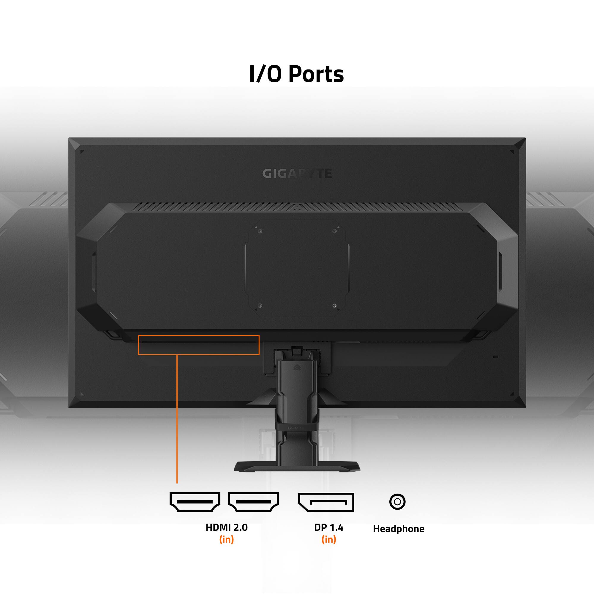 I/O Ports  
GIGABYTE  
HDMI 2.0 (in)  
DP 1.4 (in)  
Headphone
