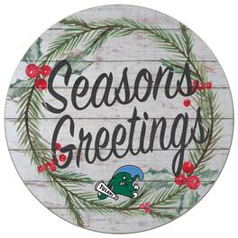 Jardine - Tulane Green Wave 20'' x 20'' Season's Greetings Circle - White