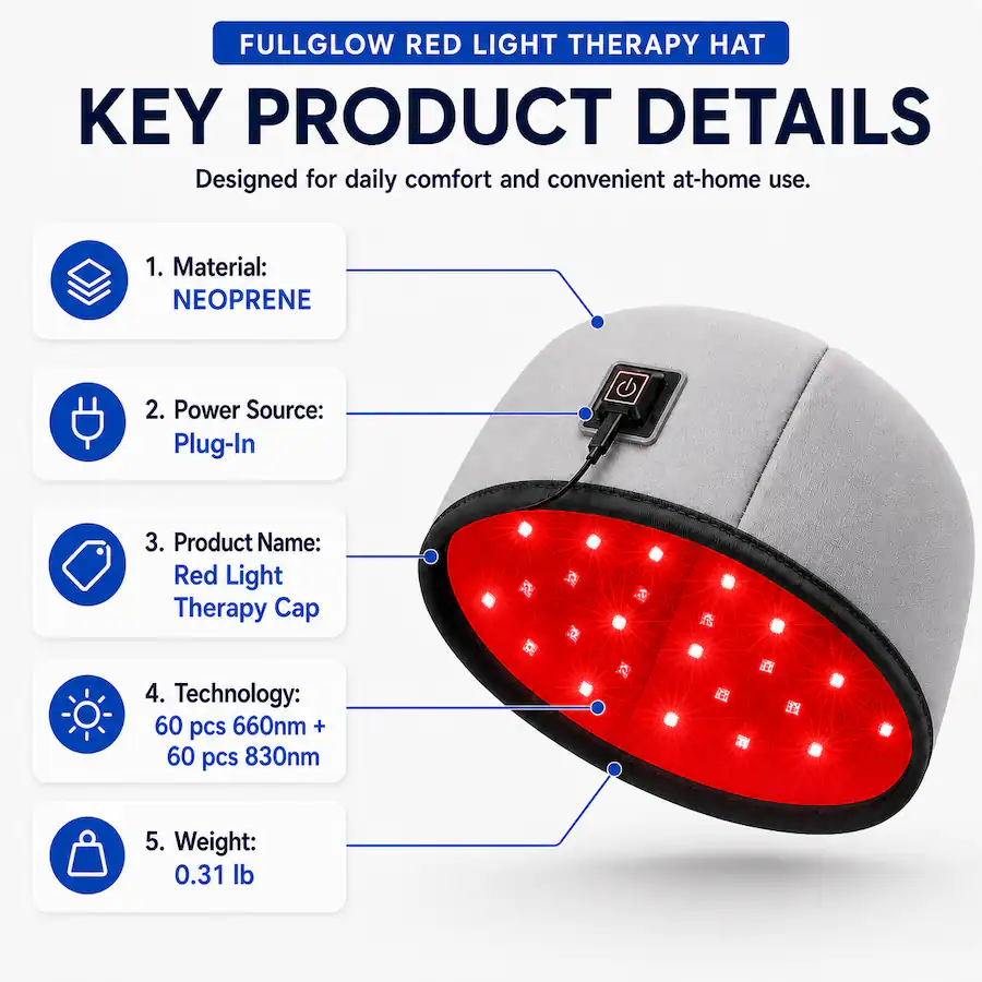 Infraref Light Sources iReliev FullGlow Red Light and Infrared Therapy Hat - Best Buy
