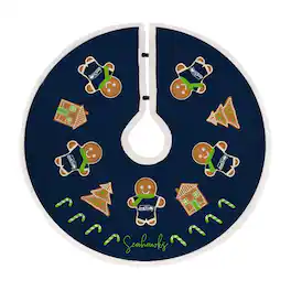 Pegasus - Seattle Seahawks Gingerbread Tree Skirt - Multicolor