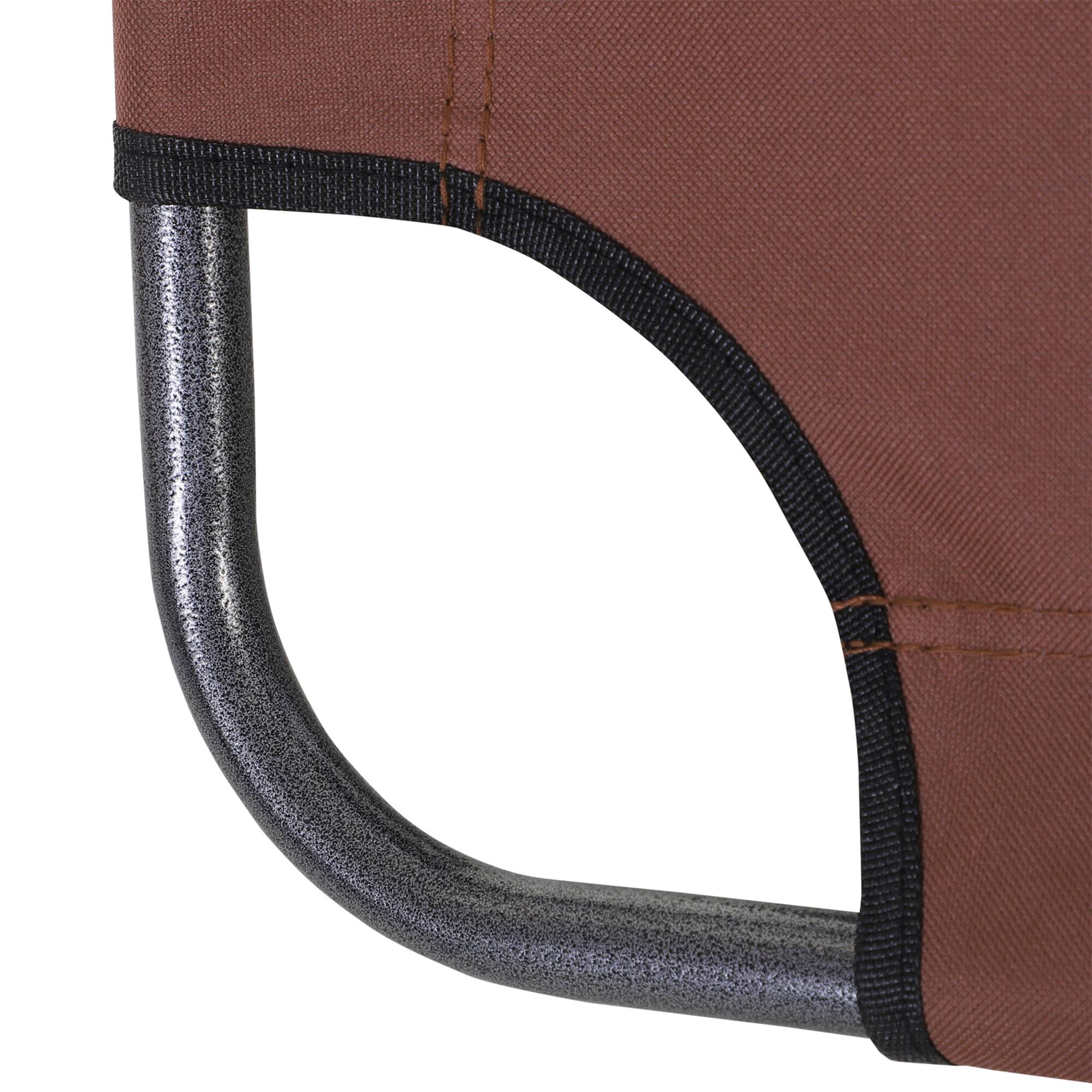 Alt View 8. Outsunny - Folding Chaise Lounge Chair for Outside, 2-in-1 Tanning Chair with Pillow & Pocket, Adjustable Pool Chair for Beach - Brown.