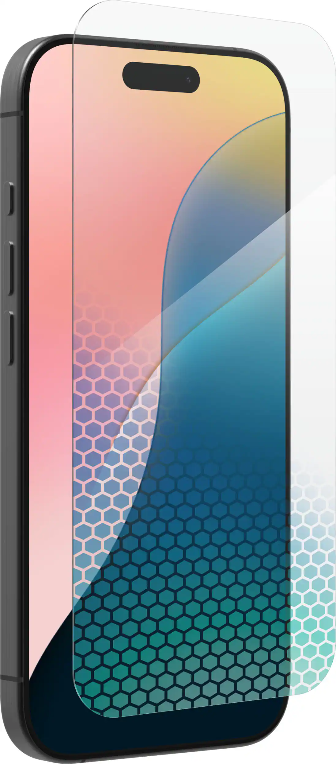 Angle. ZAGG - Glass XTR4 Advanced Edge-to-Edge Screen Protector for Apple iPhone 16 Pro - Clear.