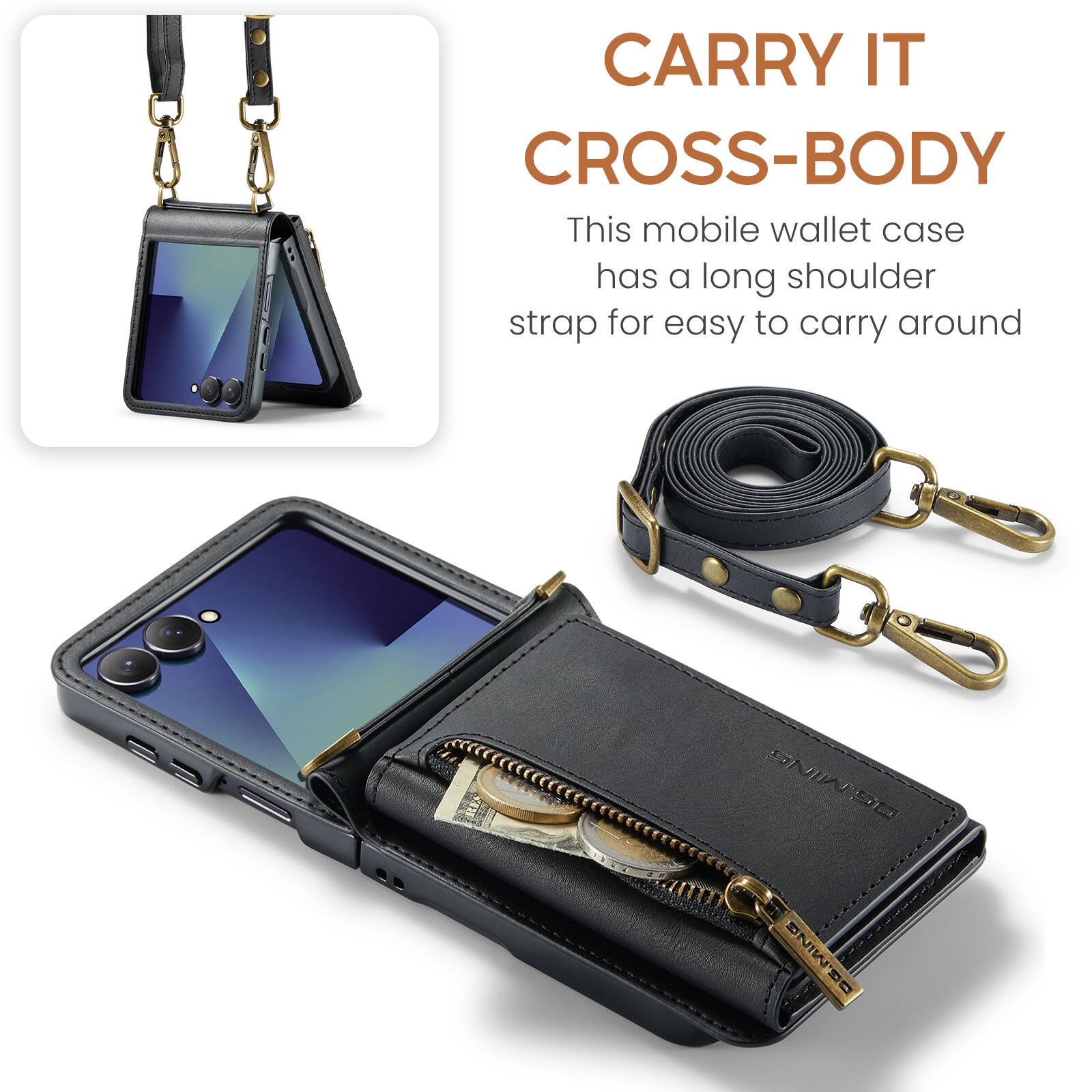 CARRY IT CROSS-BODY

This mobile wallet case has a long shoulder strap for easy to carry around

NIWSD 2,8