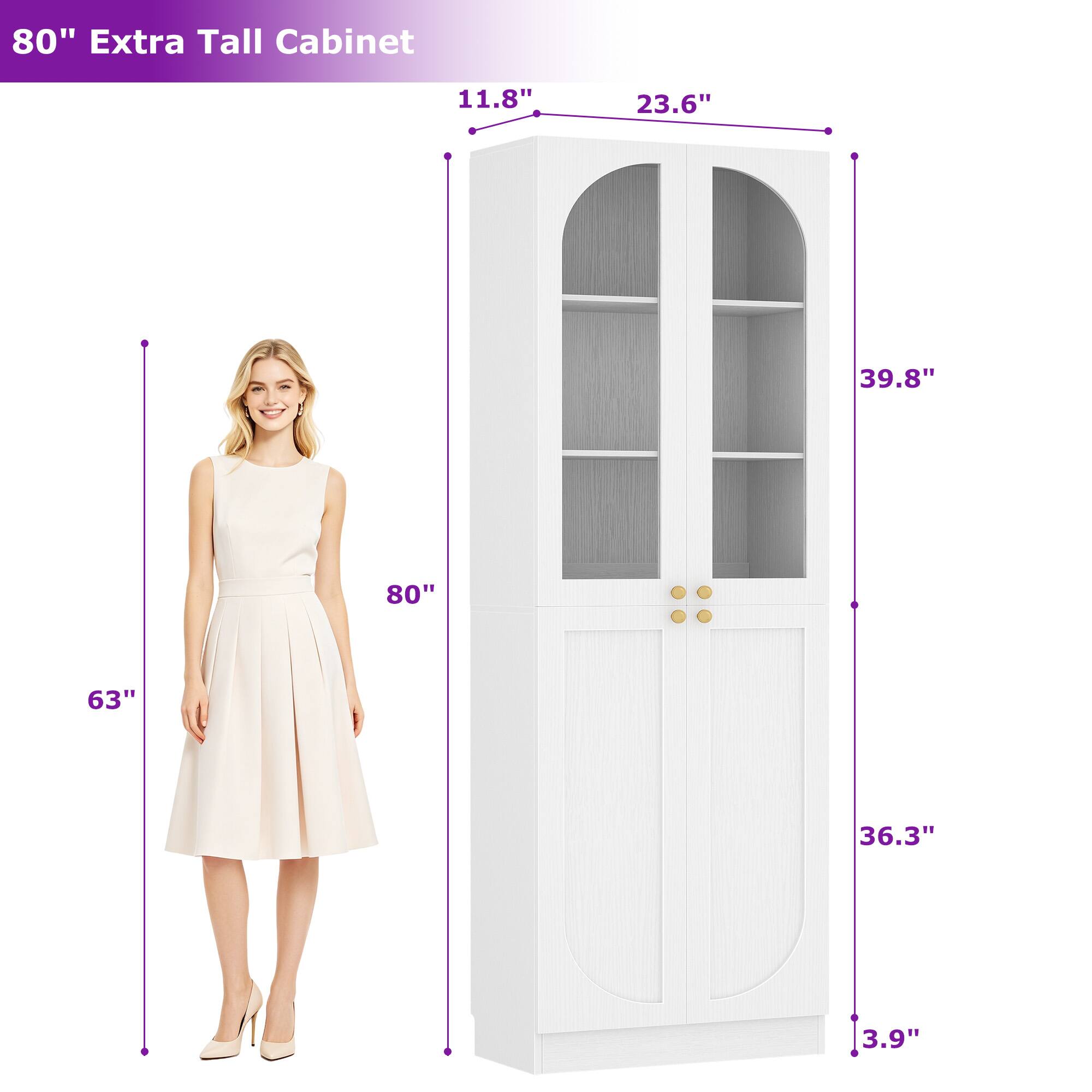80" Extra Tall Cabinet

11.8"  
23.6"  
39.8"  
80"  
63"  
36.3"  
3.9"