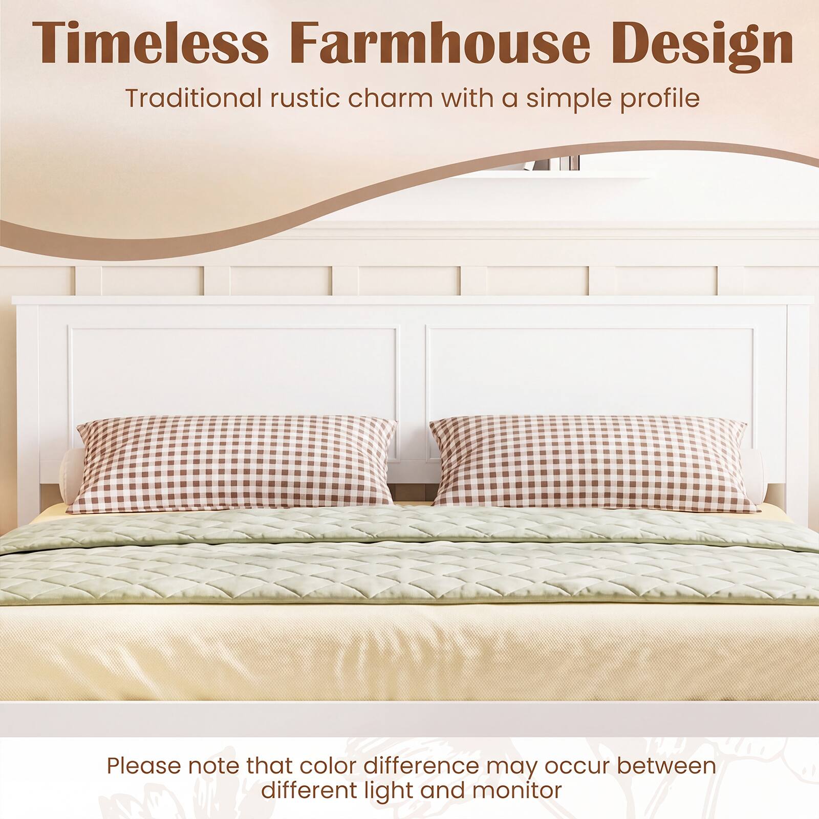 Timeless Farmhouse Design  
Traditional rustic charm with a simple profile  

Please note that color difference may occur between different light and monitor