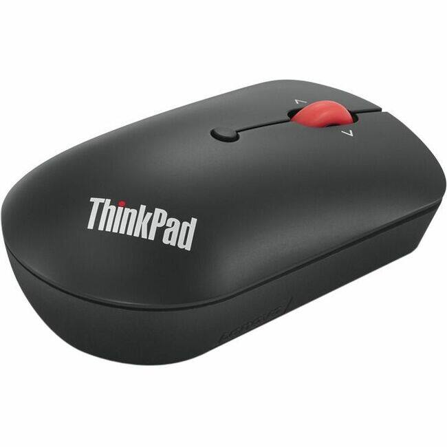 Front. Lenovo - Lenovo ThinkPad USB-C Wireless Compact Mouse - Optical - Wireless - 2.40 GHz - Black - USB Type C - 2400 dpi - Scroll Wh - Black.