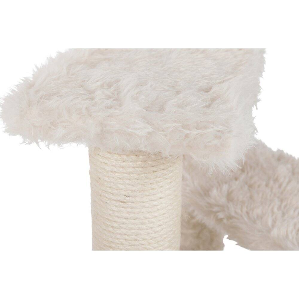 Back. TRIXIE - Baza Senior Plush & Sisal Cat Tree Scratching Posts Hammock & Steps - Cream.