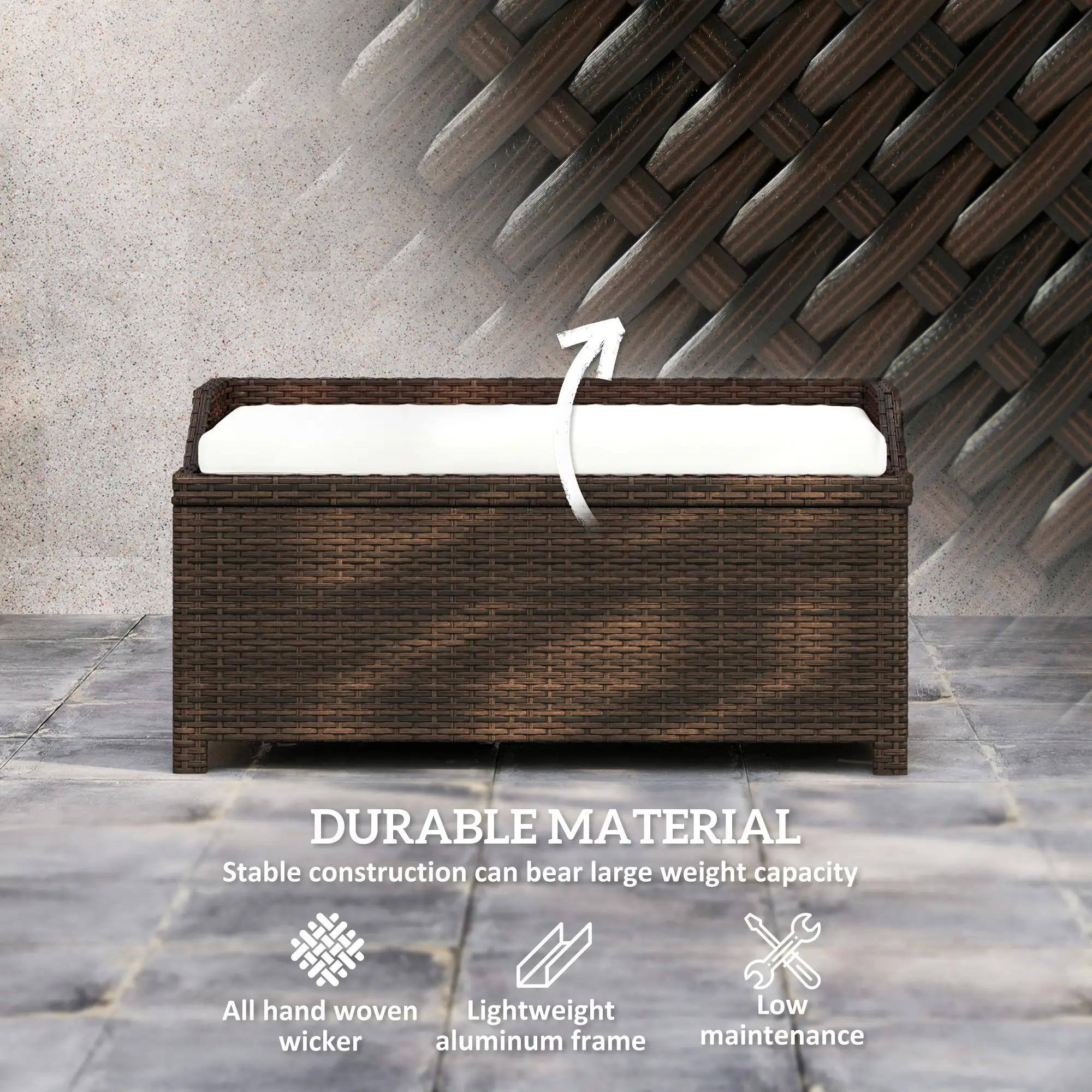 DURABLE MATERIAL  
Stable construction can bear large weight capacity  

- All hand woven wicker  
- Lightweight aluminum frame  
- Low maintenance