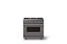 Viking - 36 in. Wide 6 Burner Pro 5 Series 5.1 Cu. Ft. Freestanding Sealed Burner LP Gas Convection Range - Damascus Gray - Damascus Gray