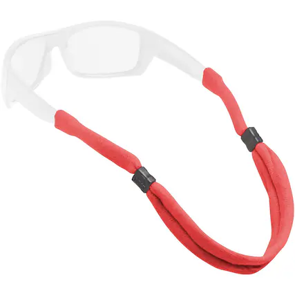Front. Chums - Chums No Tail Cotton Adjustable Sunglasses Eyewear Retainer - Red - Red.
