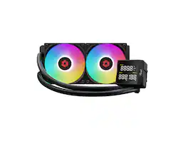Rosewill - FROSTMAX 240mm ARGB AIO CPU Cooler - Digital Display, 2x ARGB PWM Fans, AMD AM5/AM4 & Intel LGA 1851/1700 - Black