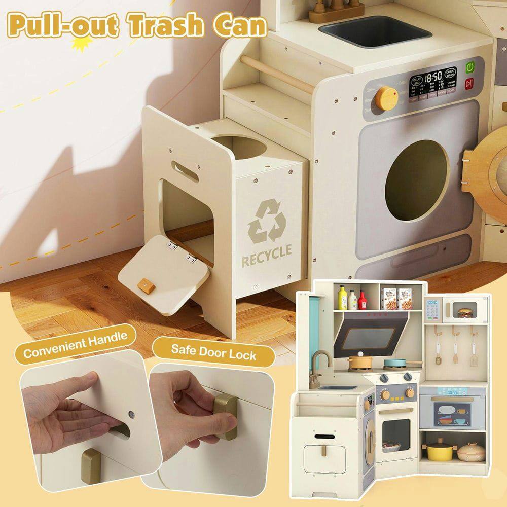 Pull-out Trash Can  
Convenient Handle  
Safe Door Lock