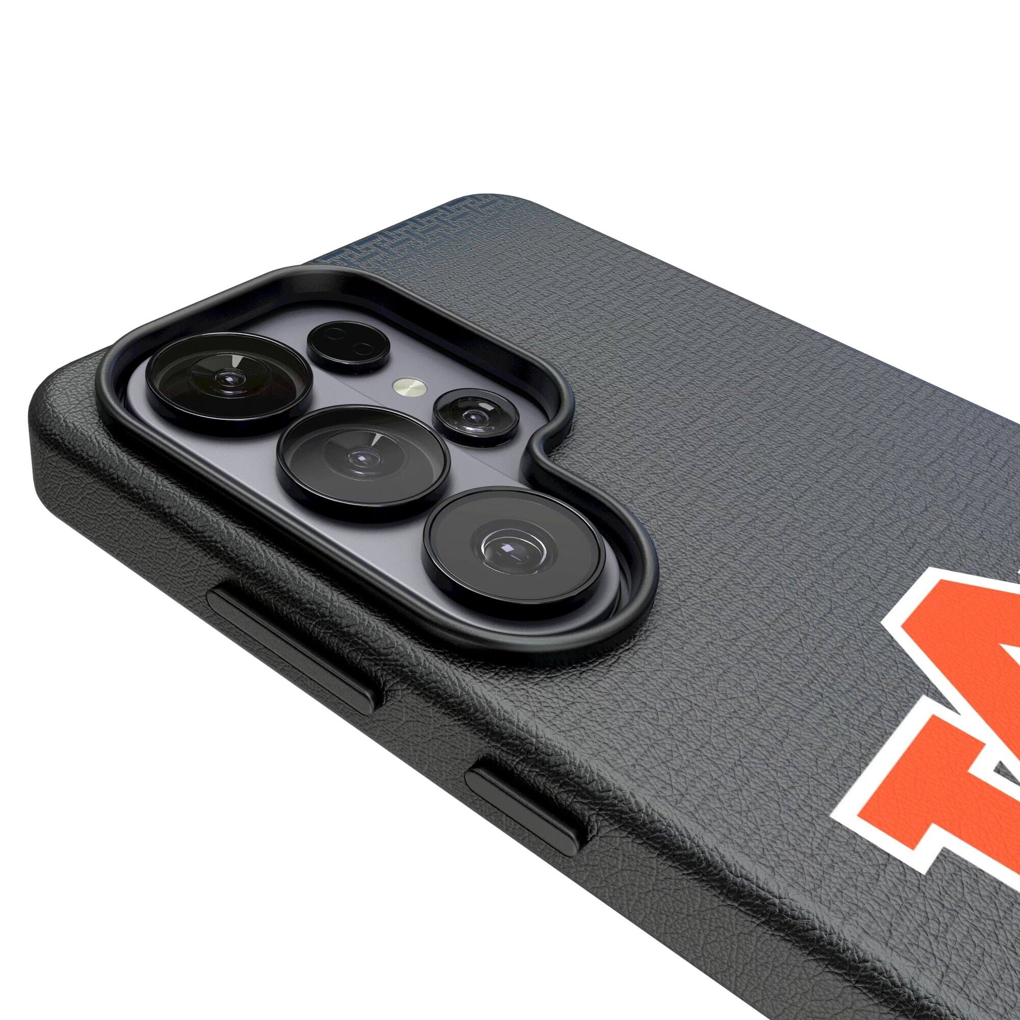 Alt View 2. Keyscaper - Auburn Tigers Linen Galaxy Magnetic Bump Case - S24 Ultra - Black.