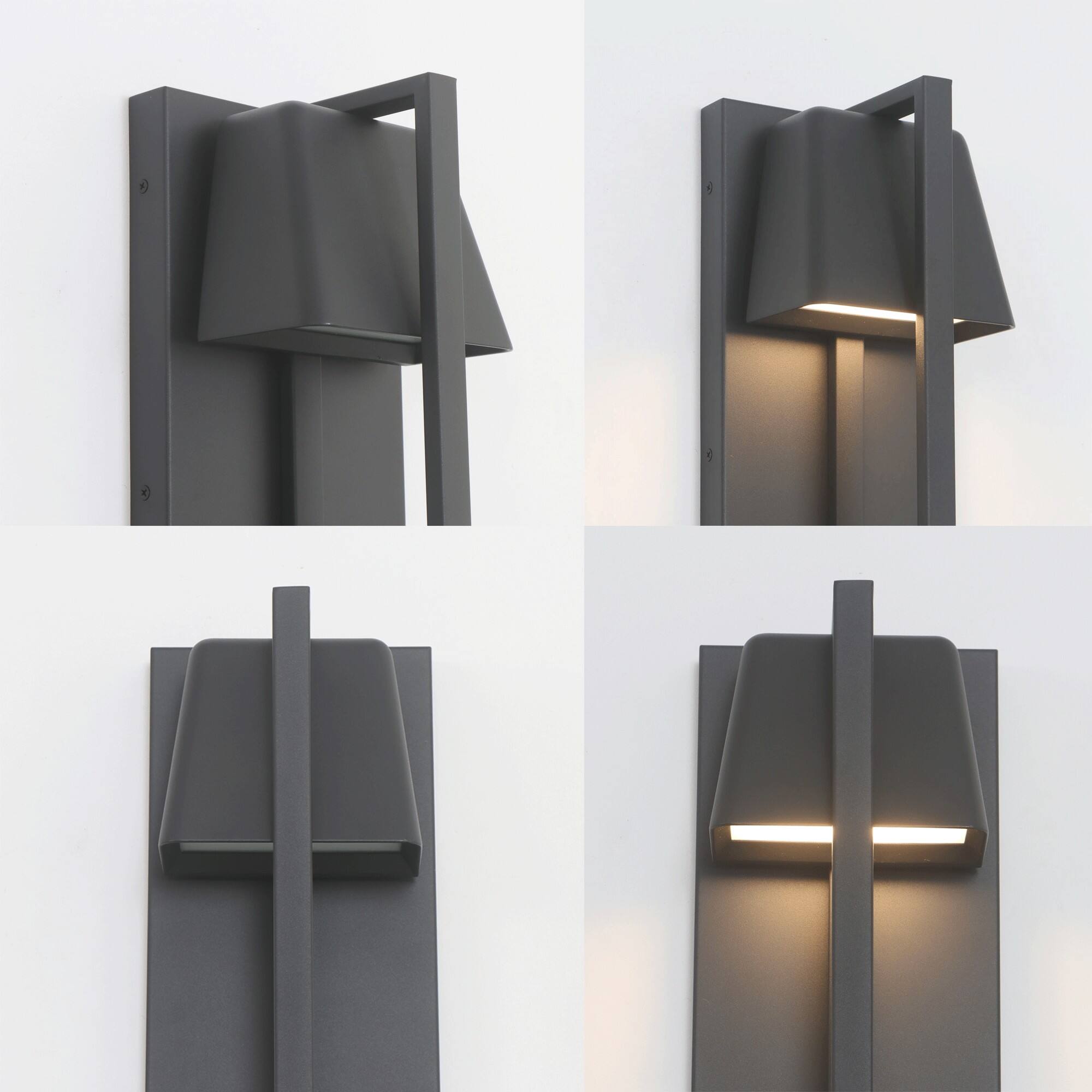 Alt View 4. Umeiluce - LED Outdoor Wall Sconces Waterproof - Matte Black.