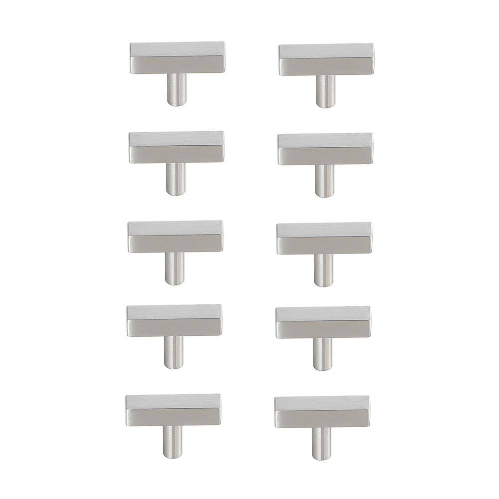 Alt View 2. Elegant Decor - Dior Brushed Nickel T Bar Pull Multipack (set of 10) - Brushed Nickel.
