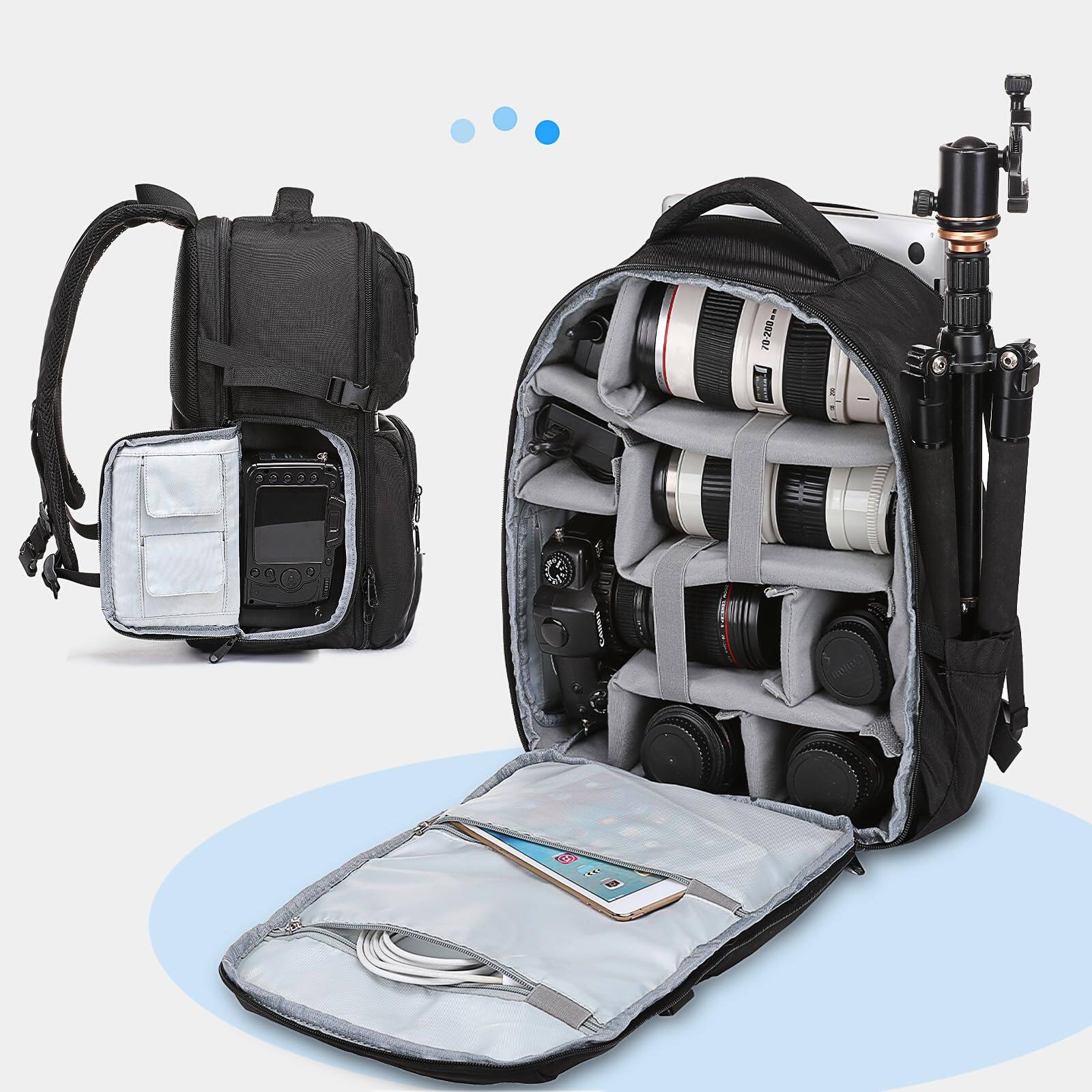 Back. Pacoar Cade - Camera Backpack  Dslr slr mirrorless Case Side Quick Access Photography Travel Bag With 15 16 Inch Laptop Compartment - Default.