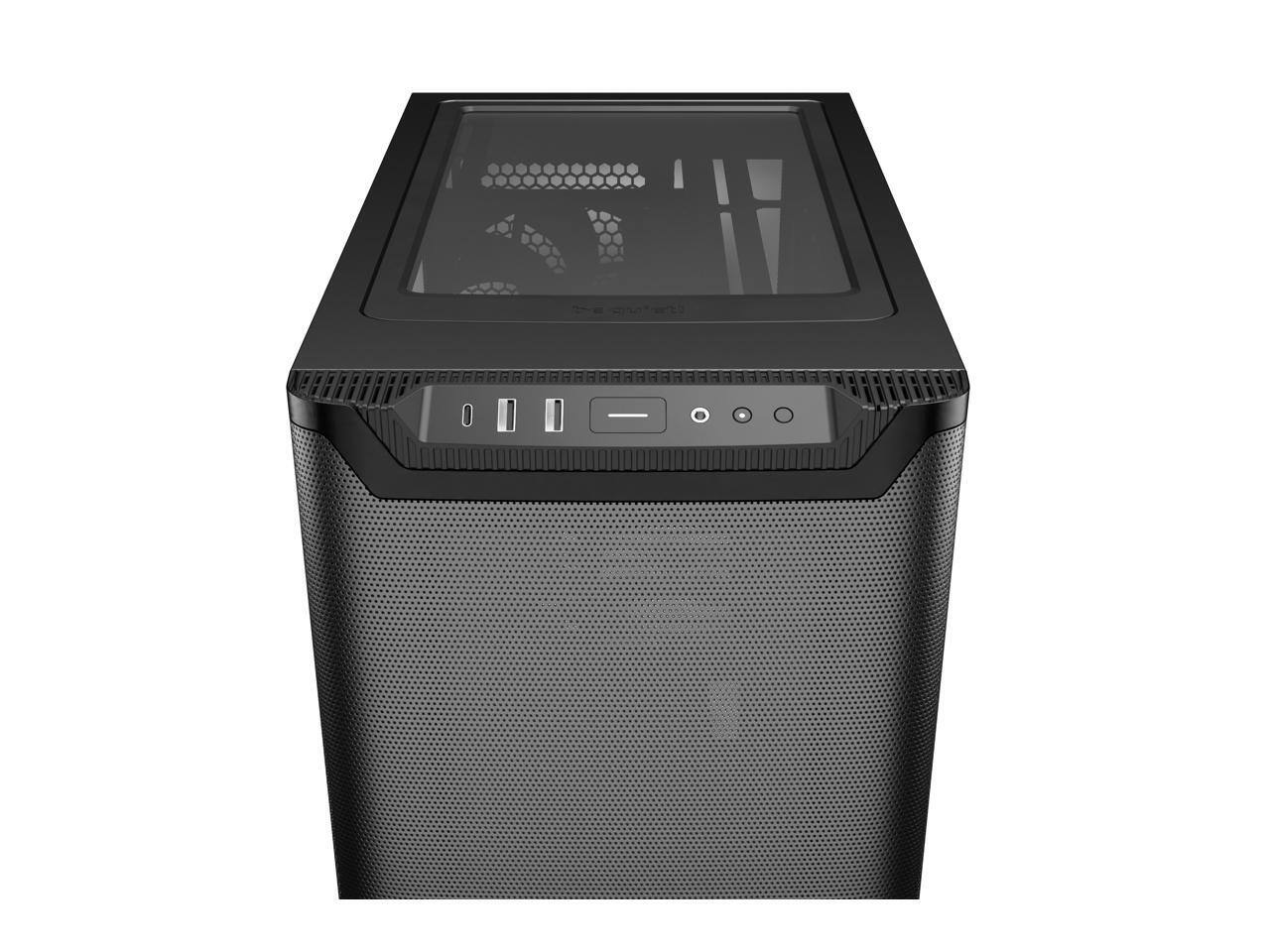 Alt View 3. be quiet! - be quiet! BG074 PURE BASE 501 Airflow Black ABS / Steel ATX Full Tower Computer Case - Black.