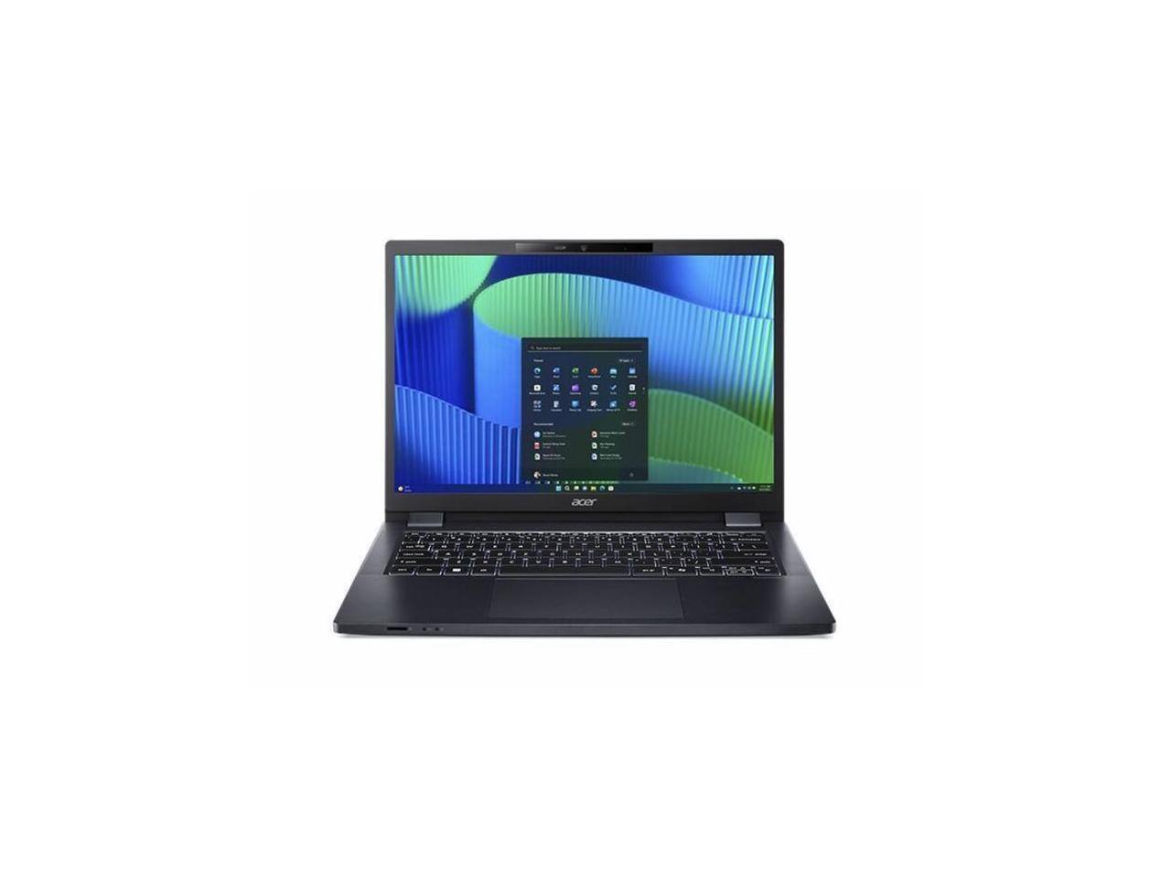 Front. Acer - Acer TravelMate P4 14" WUXGA Intel Core Ultra 7 255U 16GB 1TB SSD Win 11 Pro Wi-Fi 7 laptop - Blue.