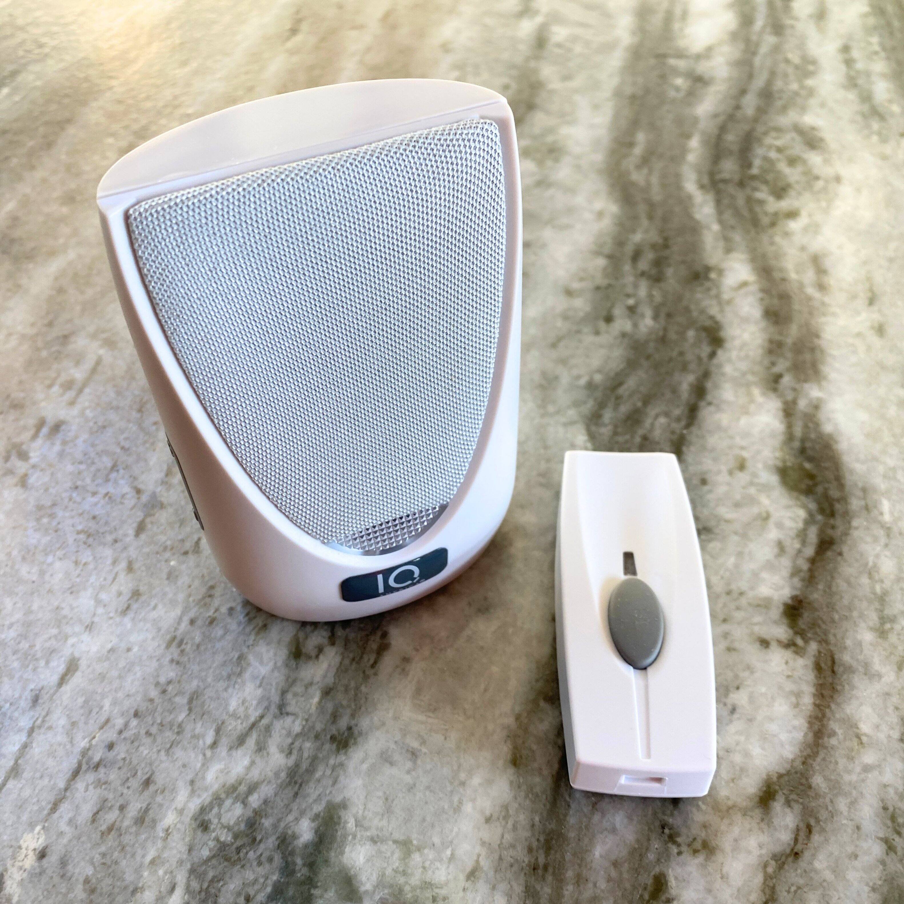 Alt View 2. IQ America - Battery Powered Wireless Door Bell Chime with Visual Alert, 6 Chime tones, 4 Volume Levels, 1 Button - White.