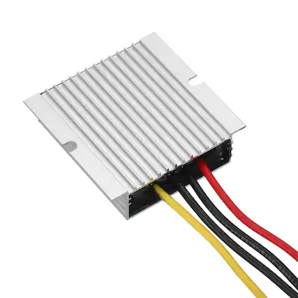 Front. Unique Bargains - DC 12/24V to 5V 8A 40W Step Down Adjustable Voltage Converter IP67 Waterproof for Car Truck Solar - Silver.