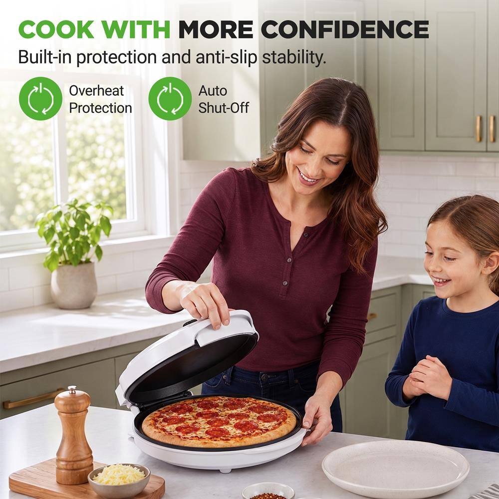 COOK WITH MORE CONFIDENCE  
Built-in protection and anti-slip stability.  
Overheat Protection  
Auto Shut-Off