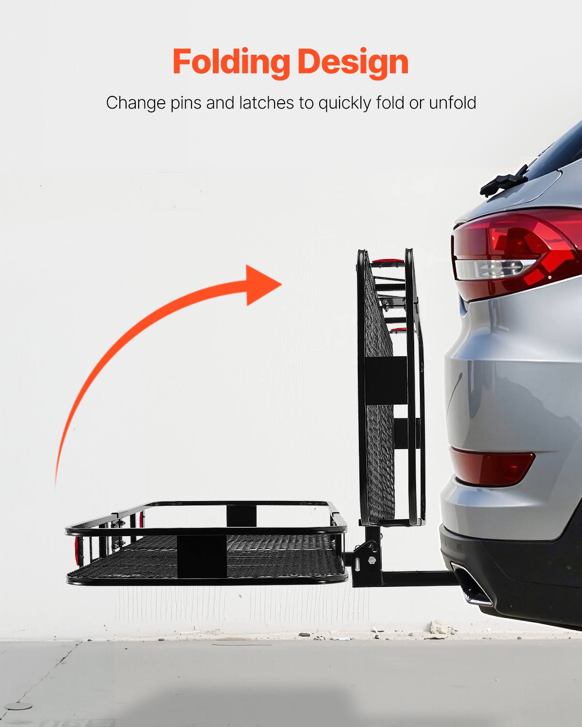 Folding Design
Change pins and latches to quickly fold or unfold.