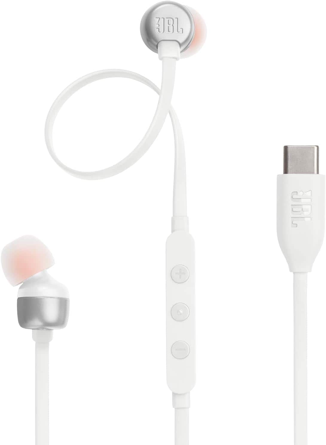 JBL - Tune 310C: Wired Hi-Res in-Ear Headphones - White