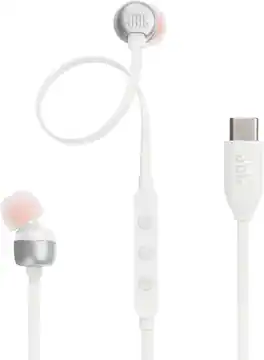 JBL - Tune 310C: Wired Hi-Res in-Ear Headphones - White