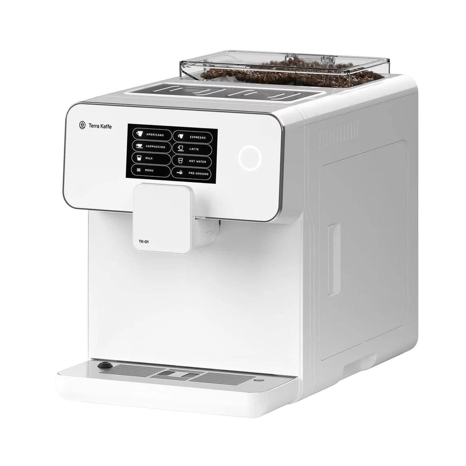 Terra Kaffe

AMERICANO  
ESPRESSO  
CAPPUCCINO  
LATTE  
MILK  
HOT WATER  
PRE-GROUNDS  
MENU  

TK-01