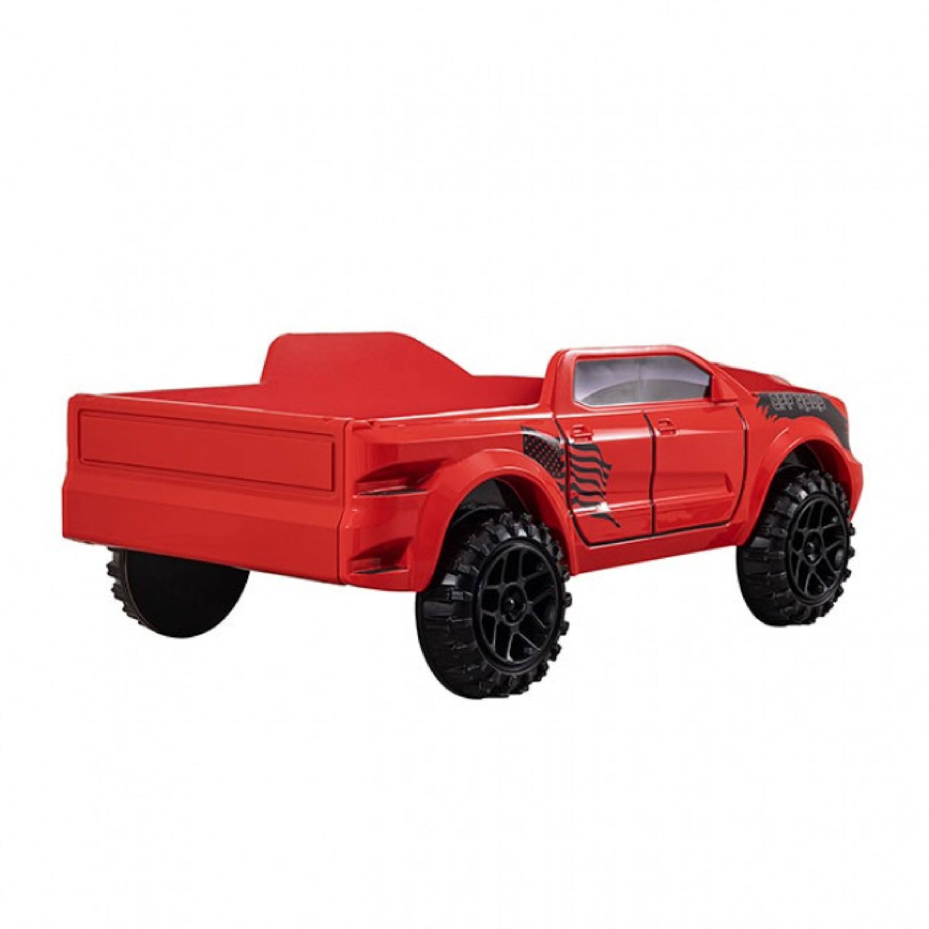 Alt View 3. Manhattan Lane - Tonie Truck Twin Bed, Interactive Lights and Sound Effects, Red ABS - Red.