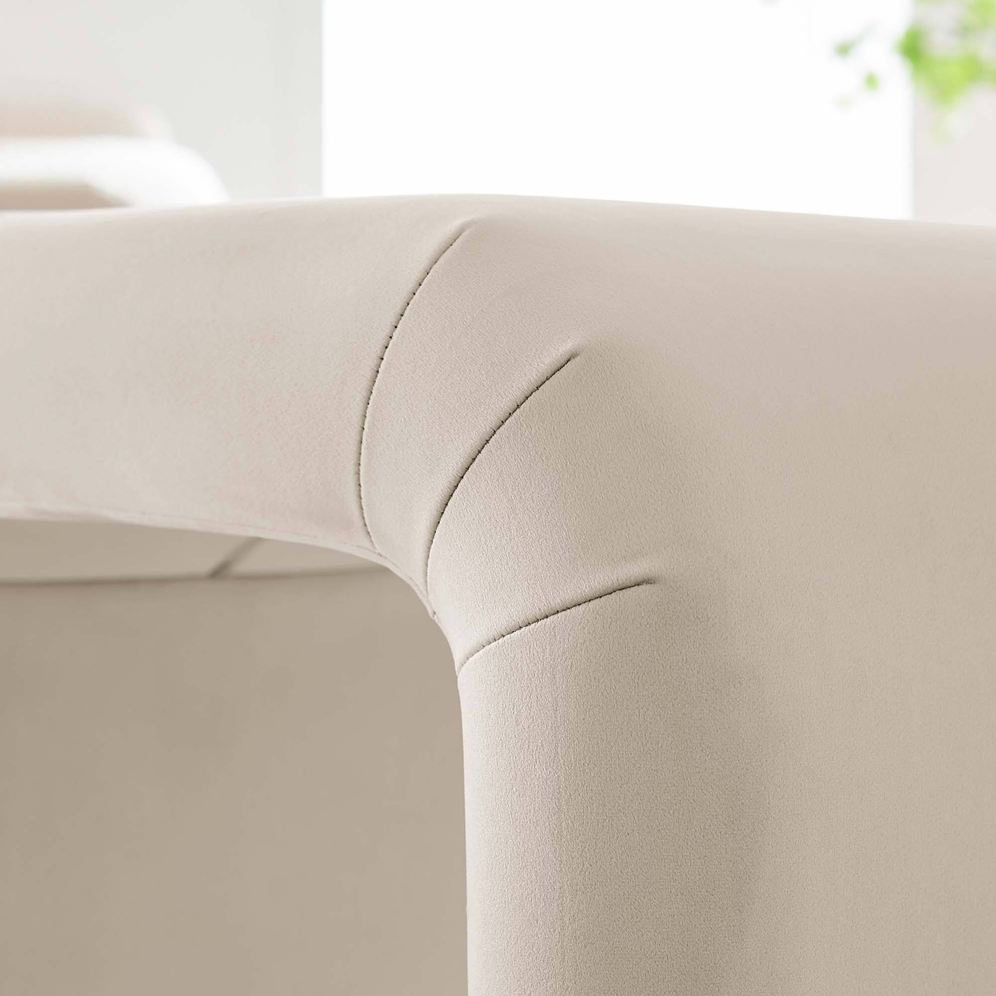 Alt View 1. Modway - Koda Performance Velvet Waterfall Stool by Modway - Brass Almond.
