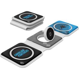 Keyscaper - Carolina Panthers 3-in-1 Foldable Charger - White