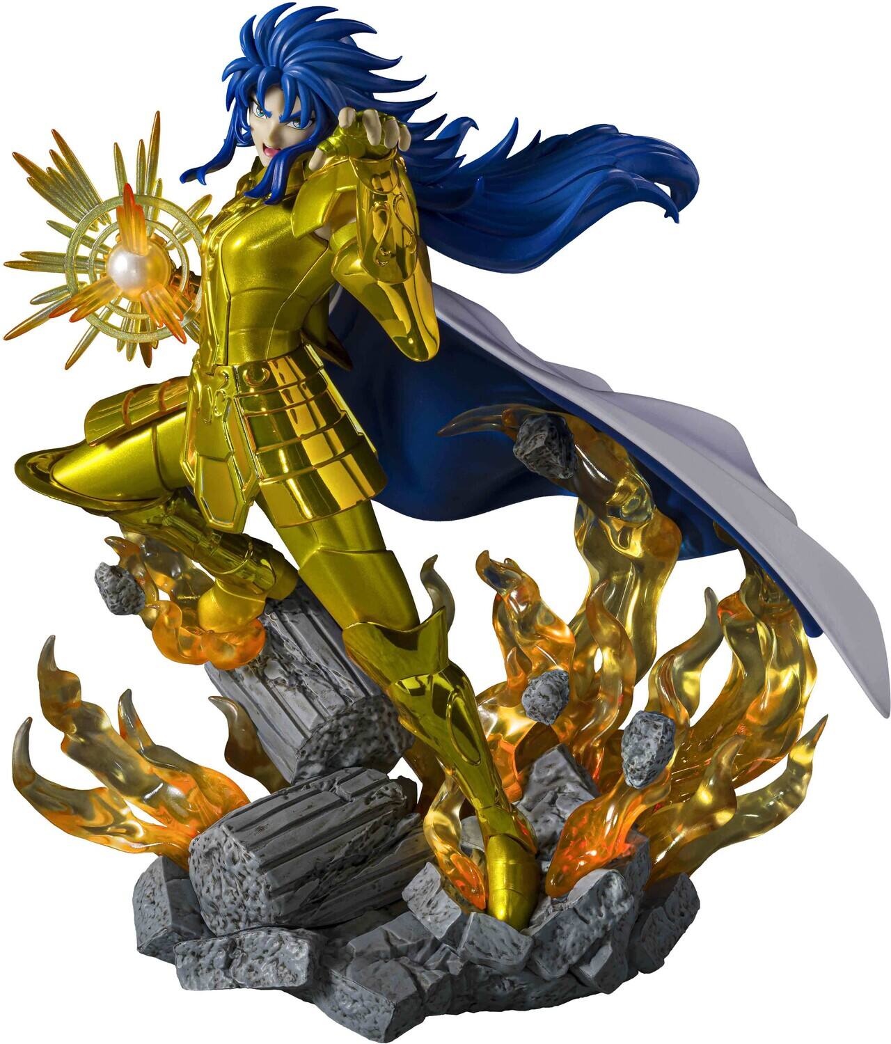 Front. Bandai - Tamashii Nations - Saint Seiya - FiguartsZero: Touche Metallique - Gemini Saga Figure   - COLLECTIBLES - Multicolor.