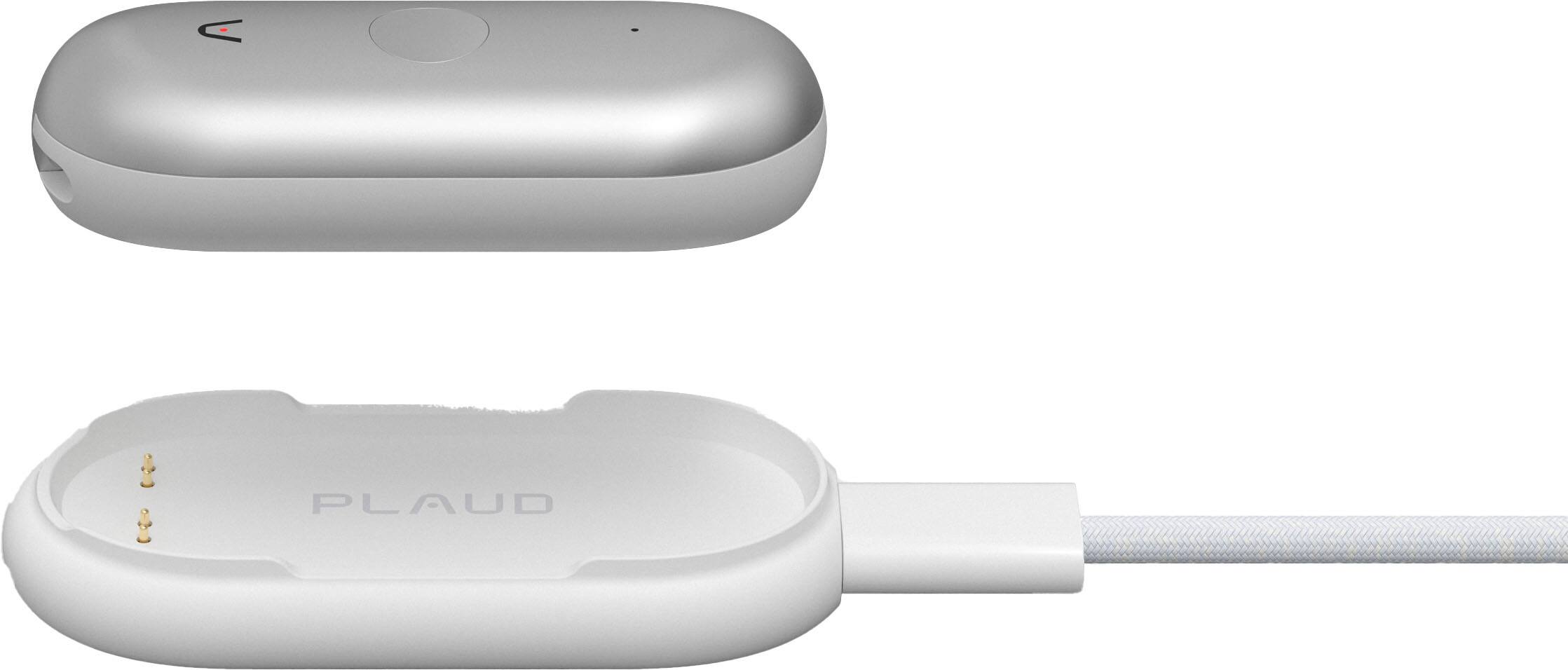 Alt View 21. PLAUD - NotePin S Smart AI Voice/Audio Recorder - Silver.