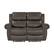 Front. ProLounger - Di'Onna Rolled Arm Distressed Faux Leather 2 Seat Wall Hugger Recliner Loveseat - Fog Gray.