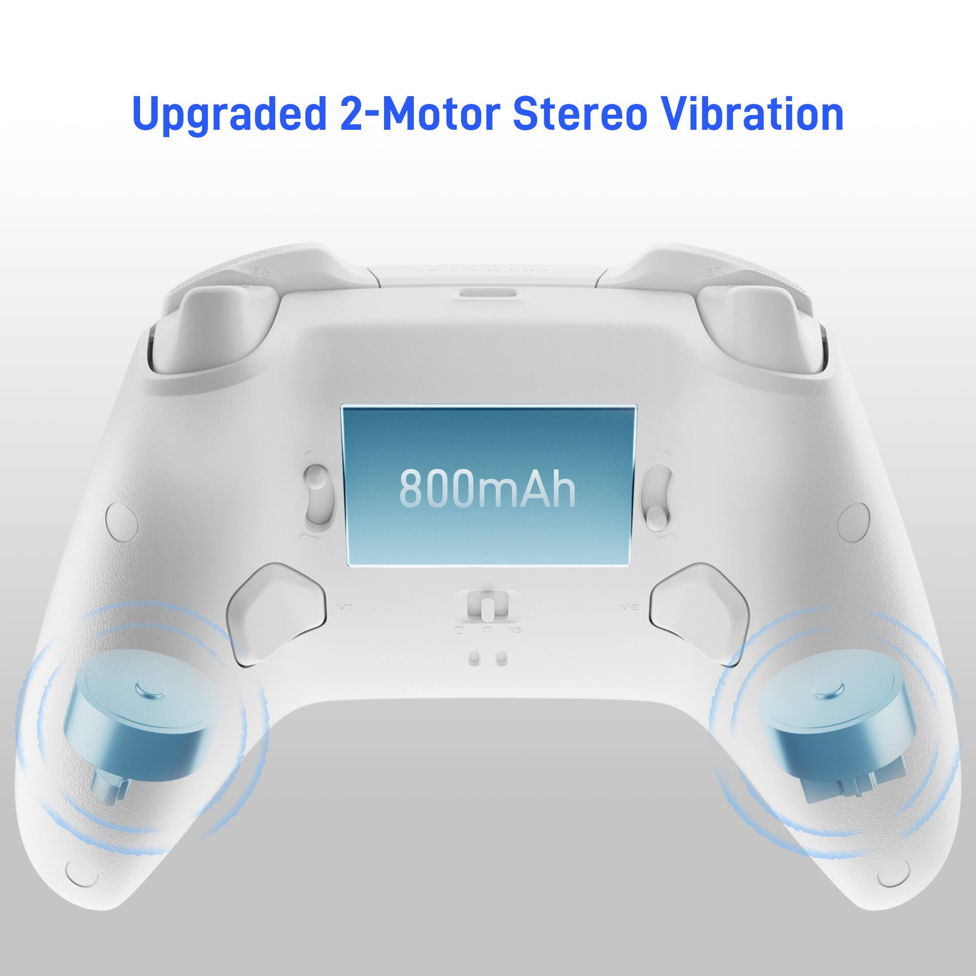 Upgraded 2-Motor Stereo Vibration  
800mAh