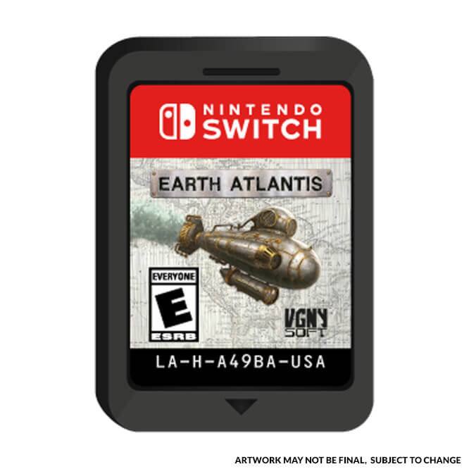 NINTENDO SWITCH  
EARTH ATLANTIS  
EVERYONE  
ESRB E  
VGNY SOFT  
LA-H-A49BA-USA  
ARTWORK MAY NOT BE FINAL, SUBJECT TO CHANGE