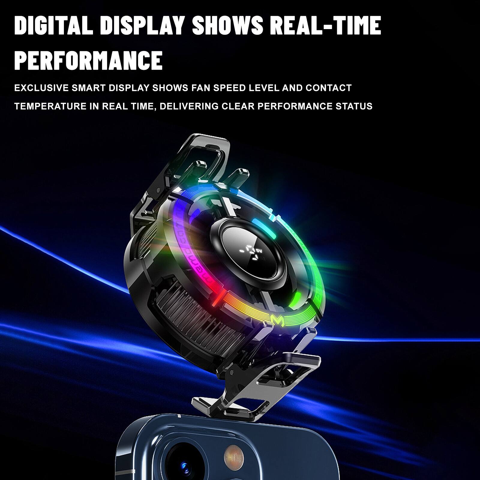 DIGITAL DISPLAY SHOWS REAL-TIME PERFORMANCE  
EXCLUSIVE SMART DISPLAY SHOWS FAN SPEED LEVEL AND CONTACT TEMPERATURE IN REAL TIME, DELIVERING CLEAR PERFORMANCE STATUS