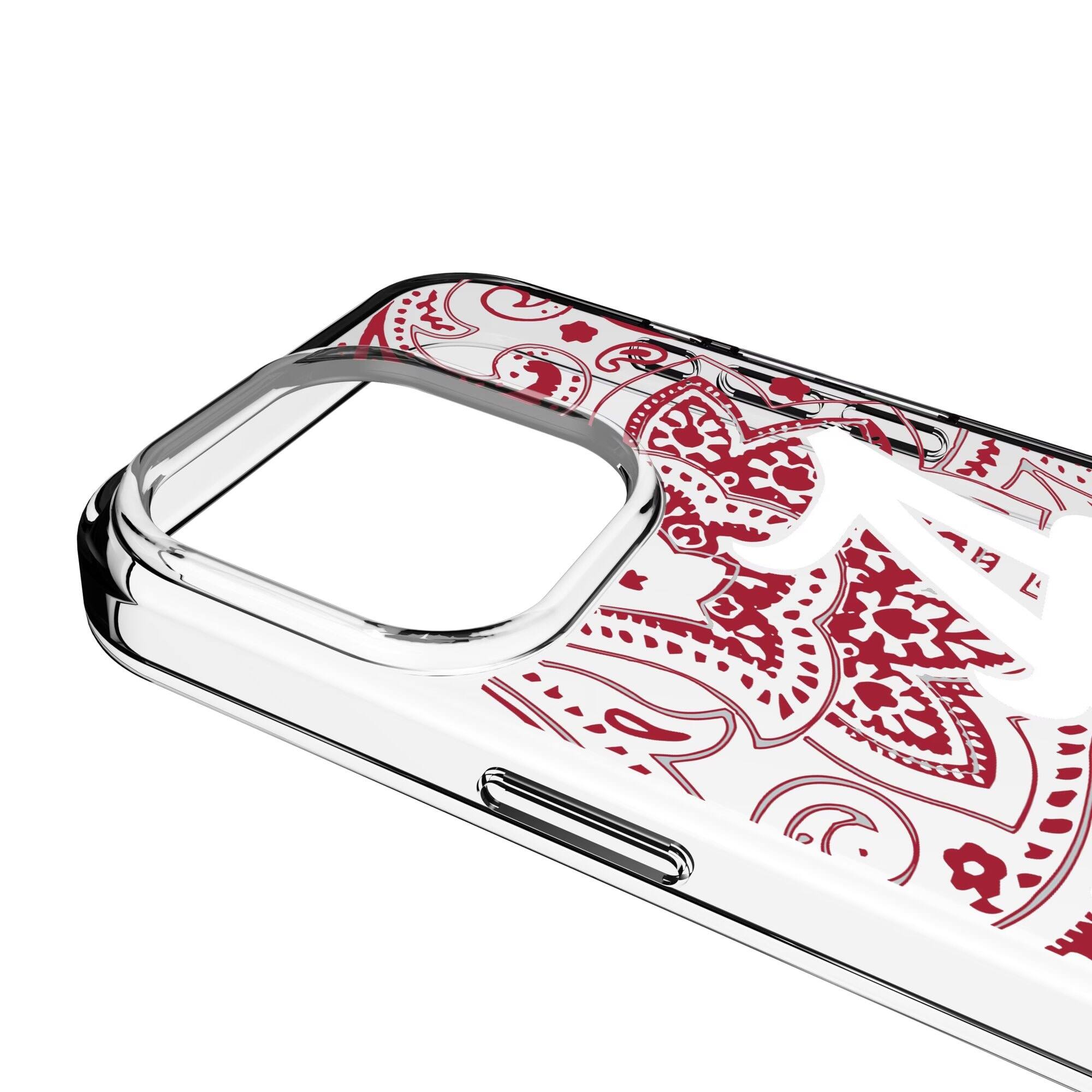 Alt View 2. Keyscaper - Alabama Crimson Tide iPhone Paisley Design Clear Case - 15 - Multicolor.
