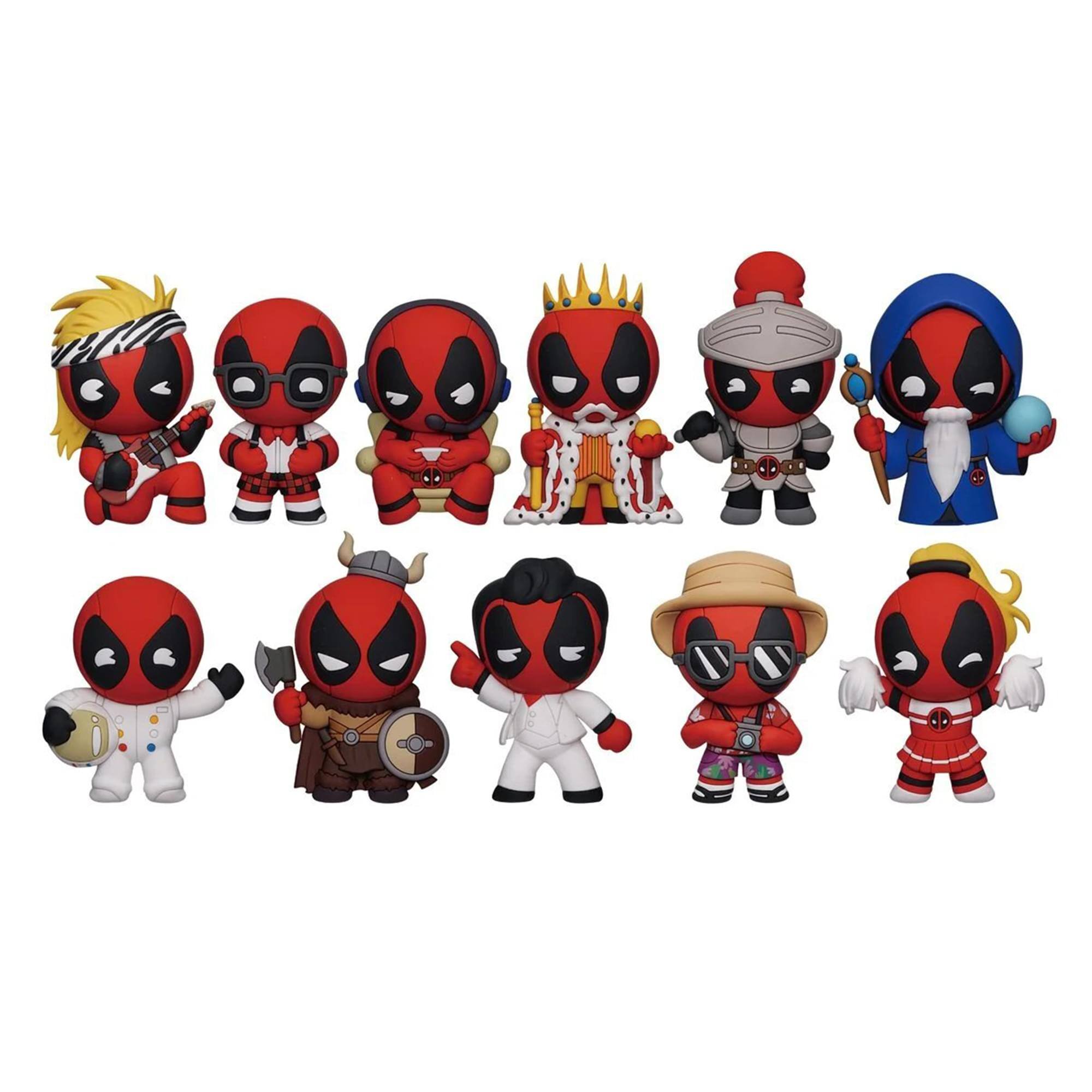 Alt View 1. Marvel - Marvel Deadpool Series 6 3D Foam Bag Clip | 1 Random - Red/Black.