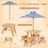 6 Pcs Kids Picnic Table
- Wear-resistant polyester fabric x1
- Sturdy Solid Wood Pole x1
- x4